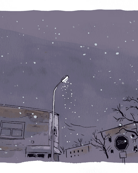 Et tombe la neige en deux images