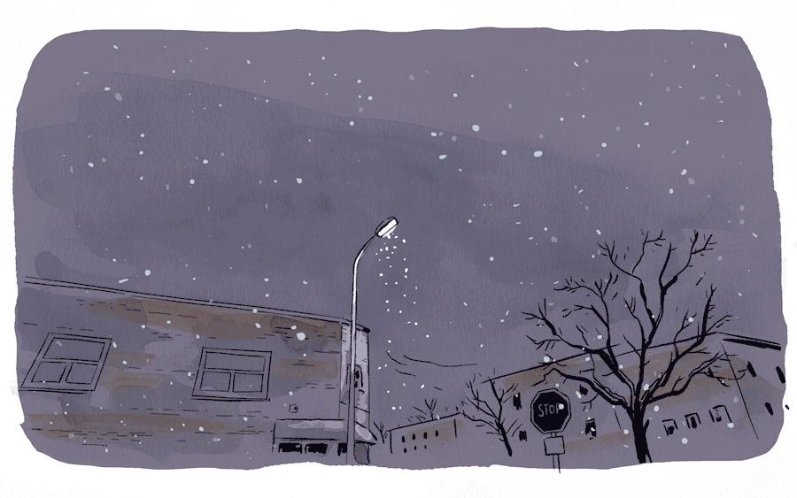 Et tombe la neige en deux images image 1